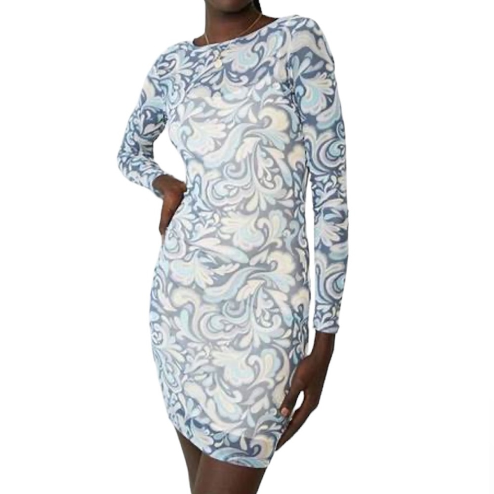 Cotton On Long Sleeve Mesh Mini Dress NWT